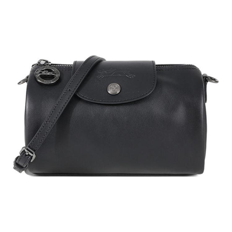 Longchamp Le Pliage Xtra Adjustable Detachable Shoulder Strap Zipper Closure Leather Crossbody Bag Women Crossbody Bag Black 10255987001