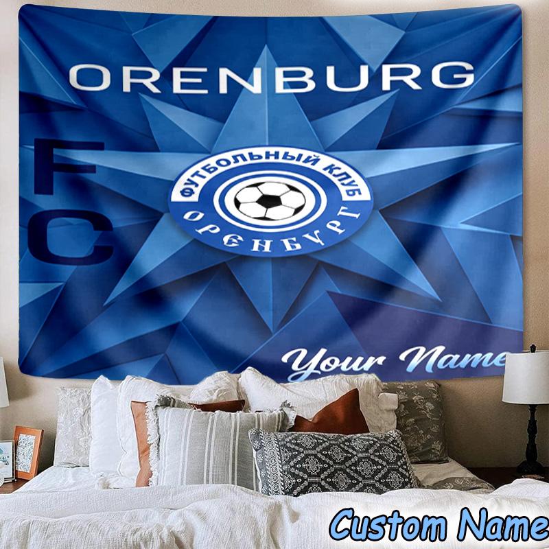 Custom Name Football Club Orenburg Emblem Printed Tapestry, for Bedroom,Livingroom, Dormitory, Large Wall Decor, Fabric Decor Fan Birthday Gifts