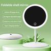 Portable LED Pocket Mirror, Desk-Folding Lighting Makeup Mirror for Girls' Dormitories
