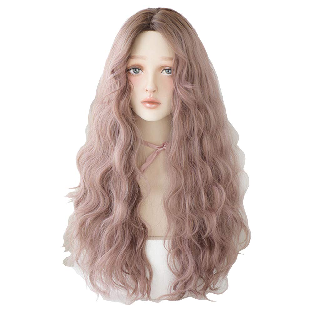 

Fluffy, wavy, mega-volume full wig for women with long, curly hair. Perfect for styling and styling. A gal-style Lolita style. (Pink)