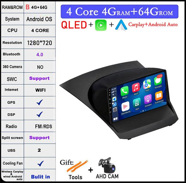 Android 14 For Ford Fiesta Mk7 2009-2017 GPS Navi Bluetooth Car Radio Video Multimedia Player WiFi 4G DSP Stereo Auto Tools
