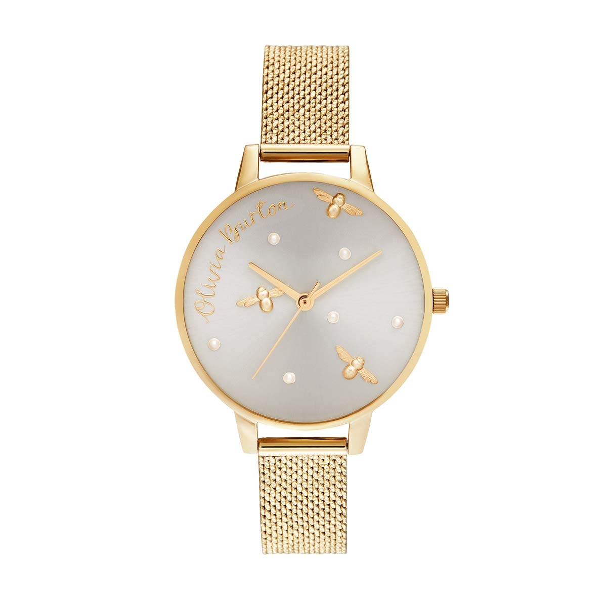 

Authorized Retailer Olivia Burton Watch OB16PP06 Pearly Queen Gold Boucle Mesh [OLIVIA BURTON] Women s золотой