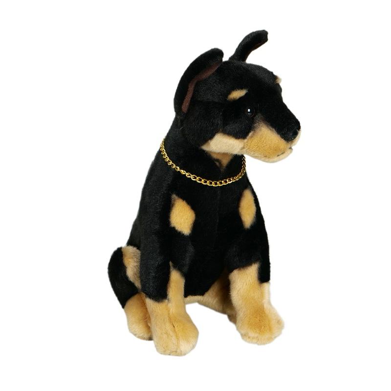 New Doll Sitting Position Chain Cute Toy Doberman Inu Plush Doll Doll