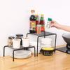 Draining Iron Kitchen Storage Rack Hollow Seasoning Bottles Shelves Spice Jars Holder   Cupboard