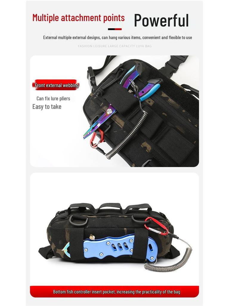 Tactical Chest Pack: Multifunctional Camouflage Vest Bag for Men's Outdoor Sports & Cycling