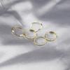 Crystal Joint Knuckle Rings Gold Mid Finger Rings Stackable Rings Set Jewelry for Women and Girls (5PCS)