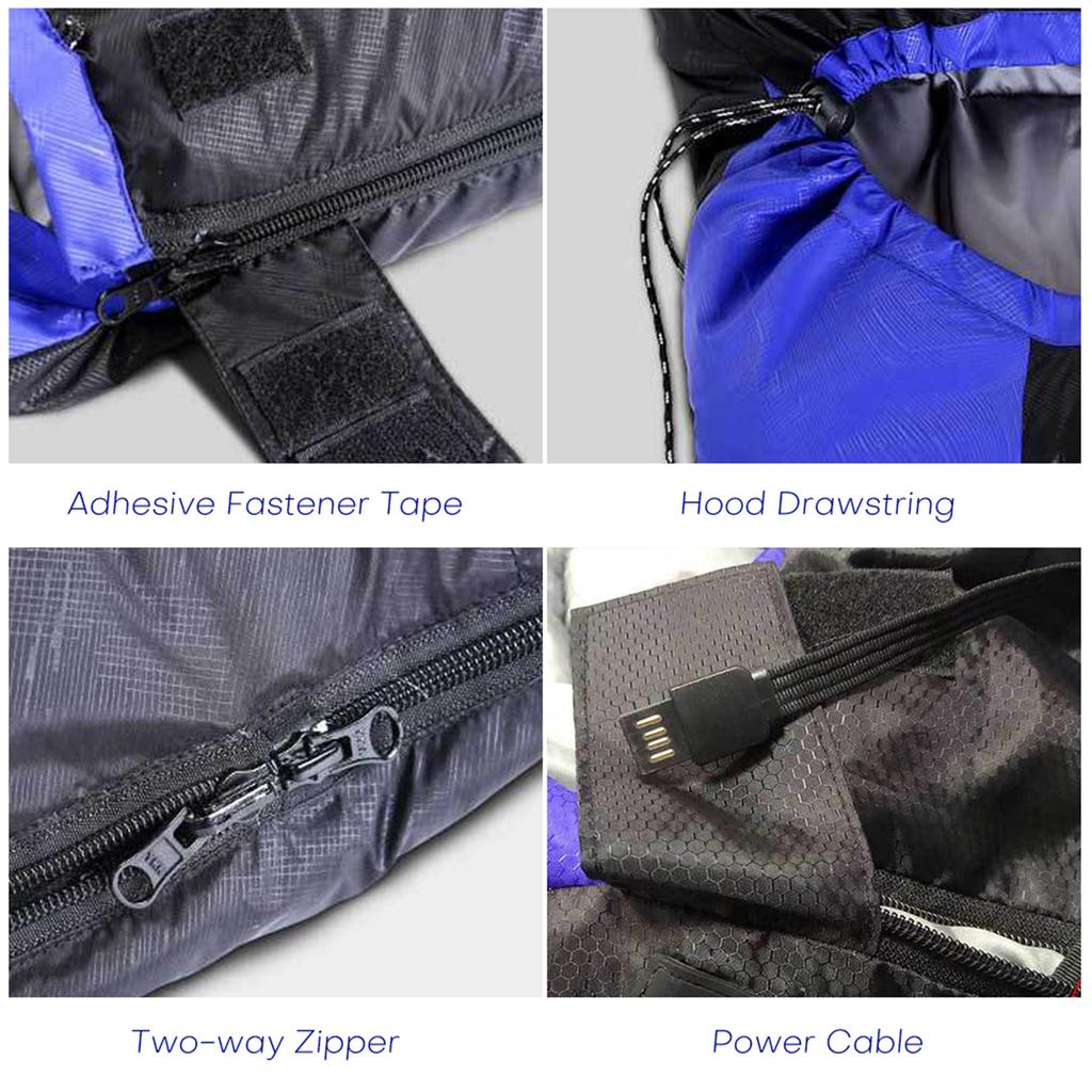 Heated Sleeping Bag with Storage Sack Outdoor Winter Warm Sleeping Bag for Camping Hiking Traveling