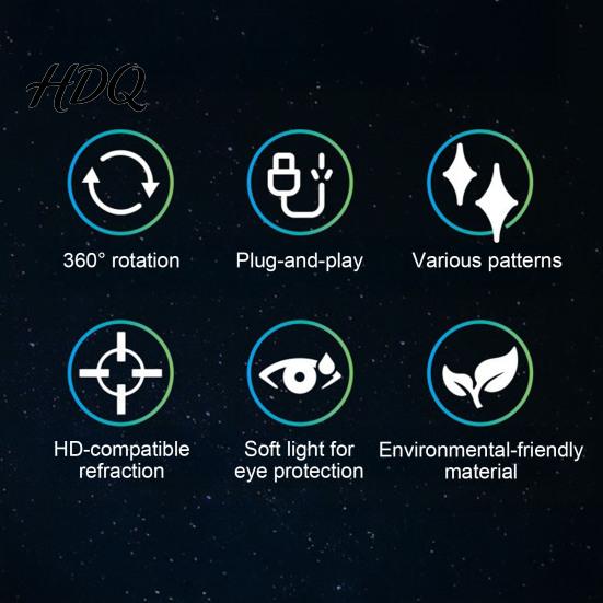 Festive Atmosphere Light Christmas Rotating Projector Lights Holiday Projection Light 360 Degree Rotation Weatherproof Projector Multiple Patterns