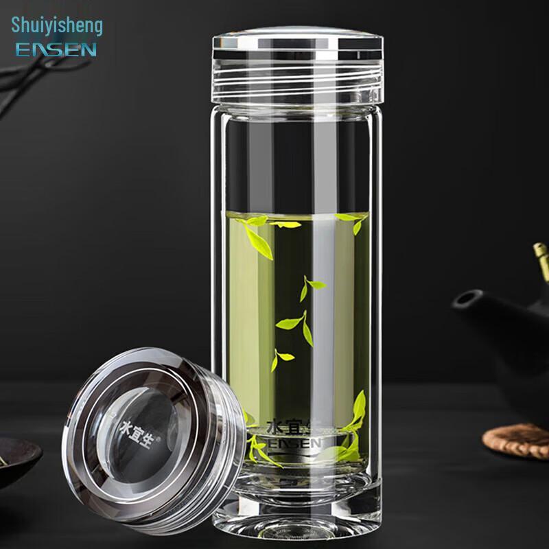 Shuiyisheng G601 Double-Wall Insulated Glass Tea Cup 380ML