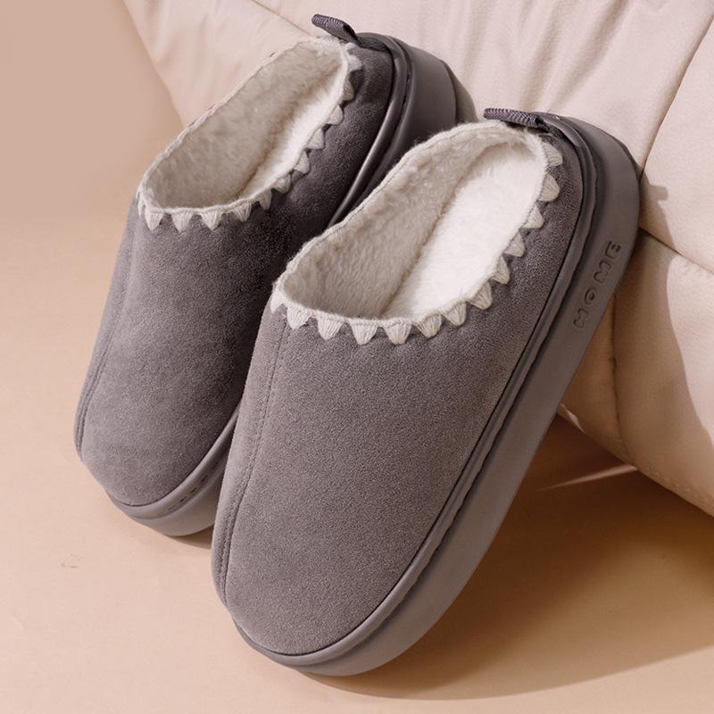 Cotton Slippers for Women In Autumn and Winter, Warm At Home, Plush Indoor, Men In Winter, Thick Soled Home