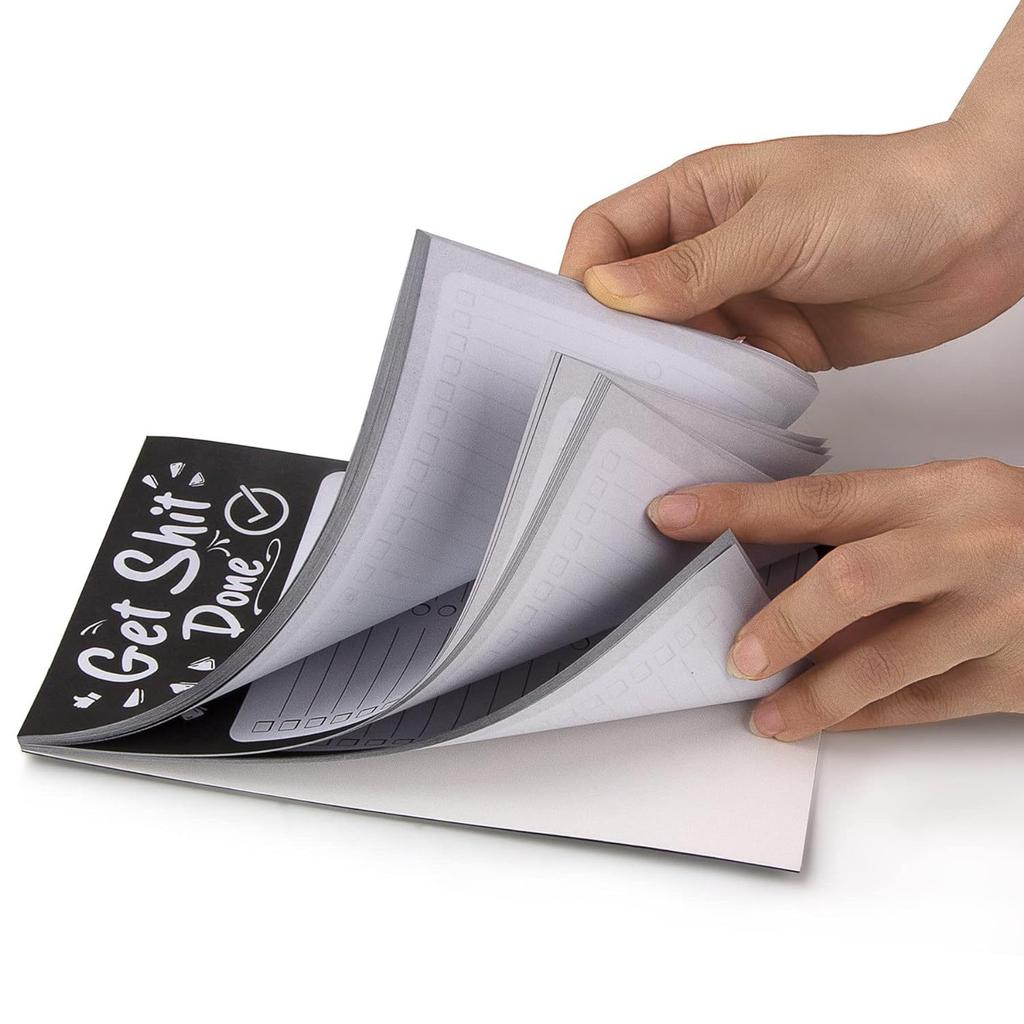 Magnetic Fridge Notepads For Grocery List, Shopping List To Do List  Reminders Recipes Magnetic Back Memo Notepad With Pu Leather Pen Holder