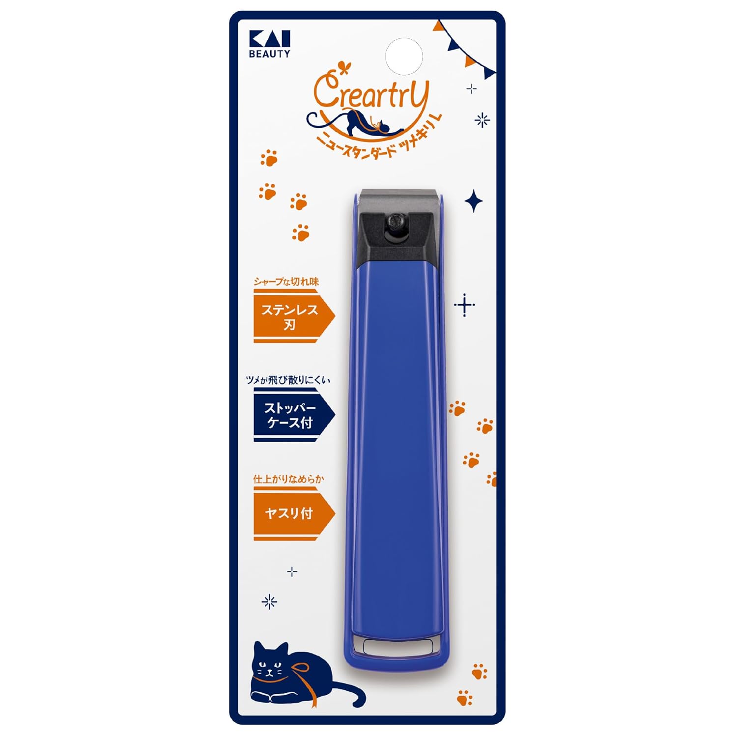 KAI Creaartly Nail Clipper Standard L Straight Blade Foot HC4002