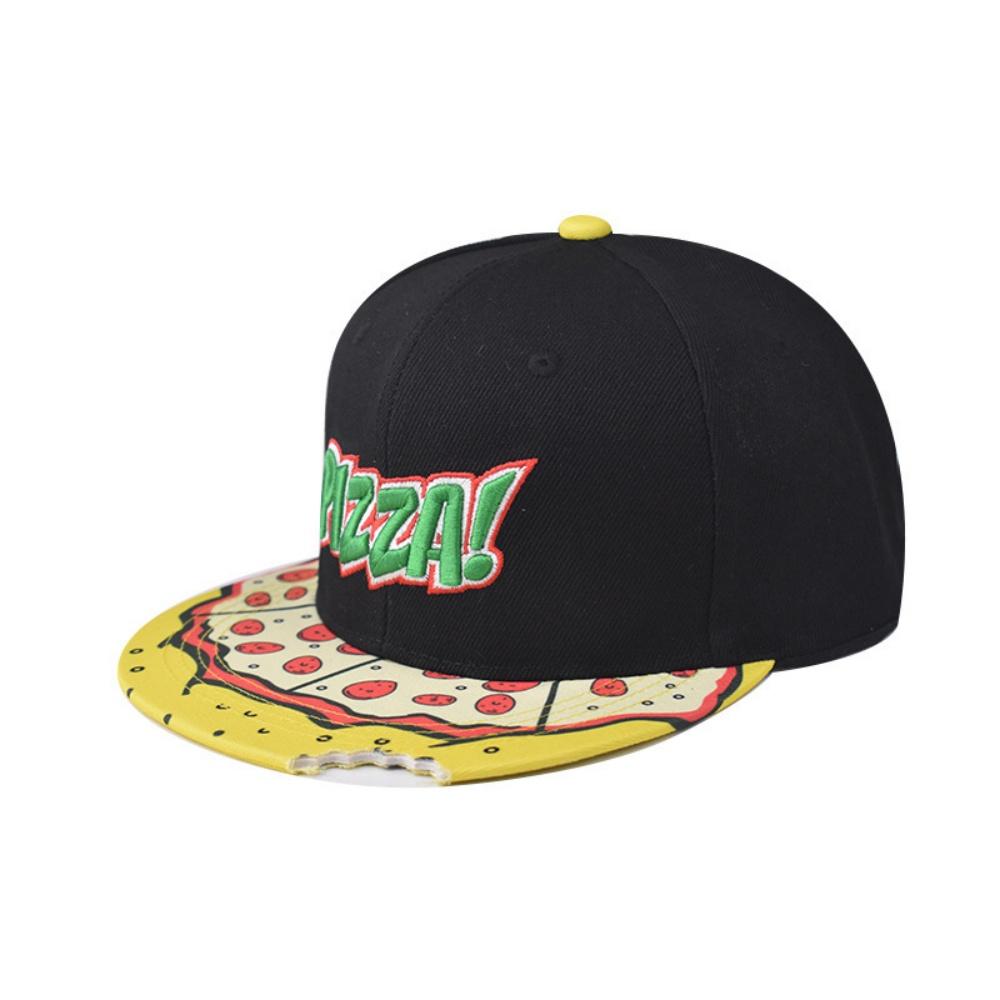 Unisex Cute Eye PIZZA Embroidery Hip-hop Hats Spring and Summer Outdoor Adjustable Casual Baseball Caps Sunscreen Hat