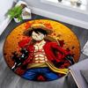 One Piece Anime Epic Illustration,Round Area Rug,Carpet Rug for Living Room Bedroom Sofa Playroom Decor,Non-slip Floor Mat