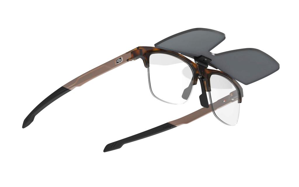 RUDYPROJECT INKAS Gloss Sports Smoke Flip-Up Demi-Turtle Sunglasses, Black, SP681050-0A00