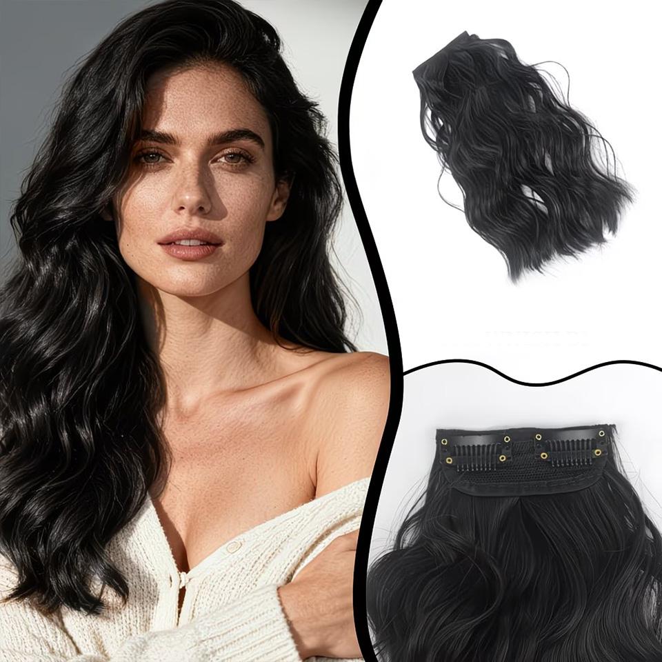 Parrucca Ondulata Sintetica per Donna per Creare un Volume Elevato sulla Sommità del Cranio e Aumentare il Volume dei Capelli Risolvere il Problema della Piattezza