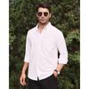Herren Uni Oxford Langarm Button-Down-Hemd mit Brusttasche, EU-Größe Lässiges Business-Hemd für Amazon Cross-Border