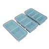 3PCS Silicone Freezer Mold with Lids Divided Soup Cubes Freezer Tray for Fridge Food Storage Organization Blue