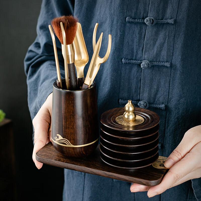Handun Copper Wood Tea Ceremony Six Gentlemen Set