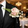 Beautiful Silk Flower Boutonniere Chest Flower For Weddings Parties And Formal Event Gatherings Dressingup Accessory