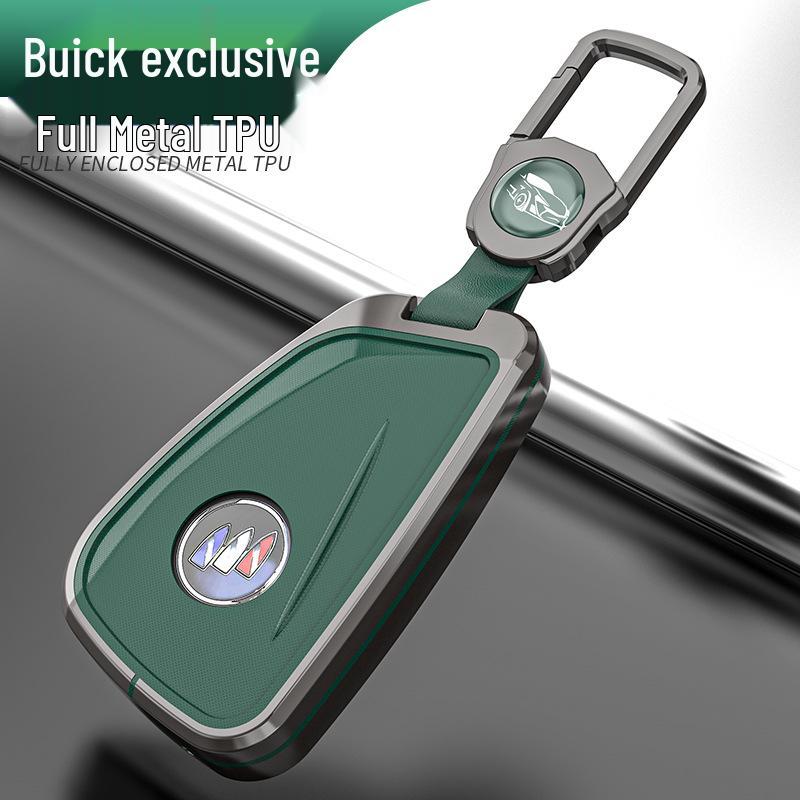 Metal Shell Snap Button Key Case for Buick Envision S and GS 2022 Models