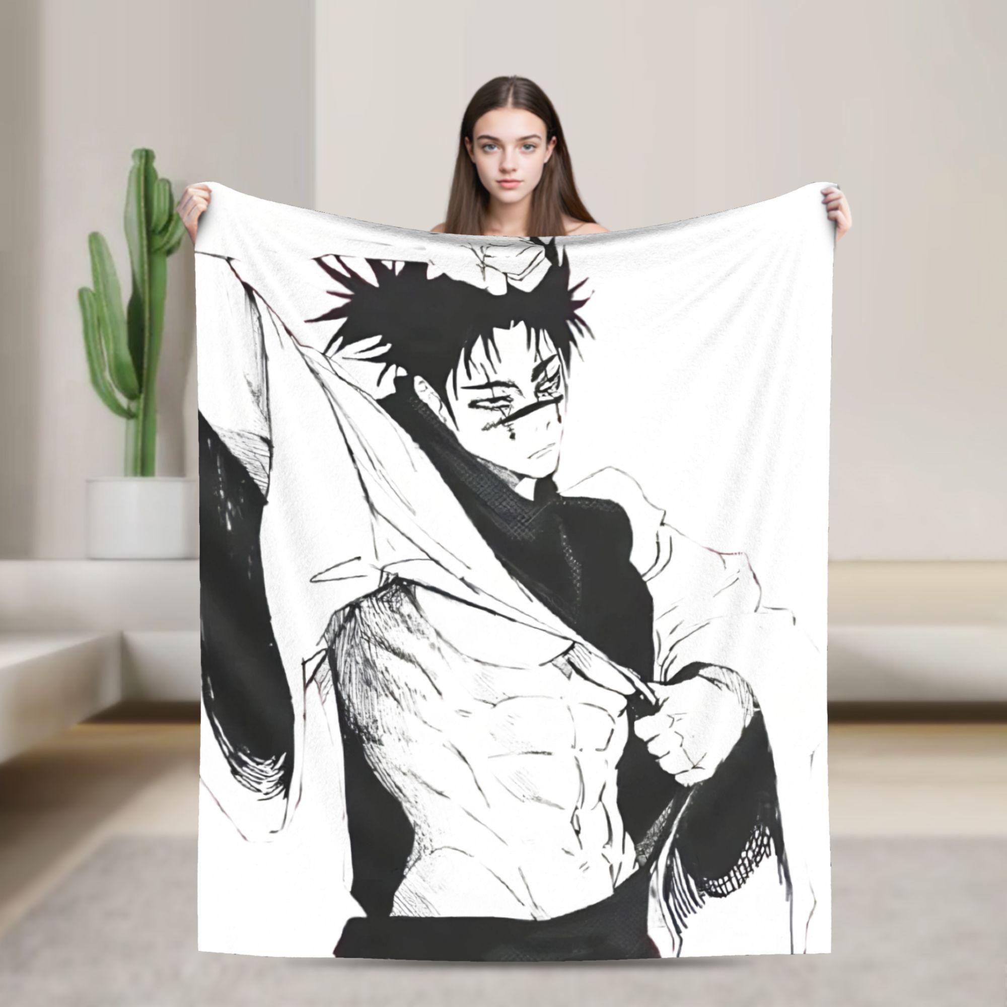 

Choso Chibi Blanket Kaisens Anime Flannel Funny Soft Throw Blanket for Home Summer 100x150cm