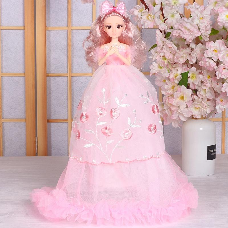50cm Tpr Gauze Wedding Elegant Barbie Doll Gift Set Princess Doll Toy For Girls StyleB