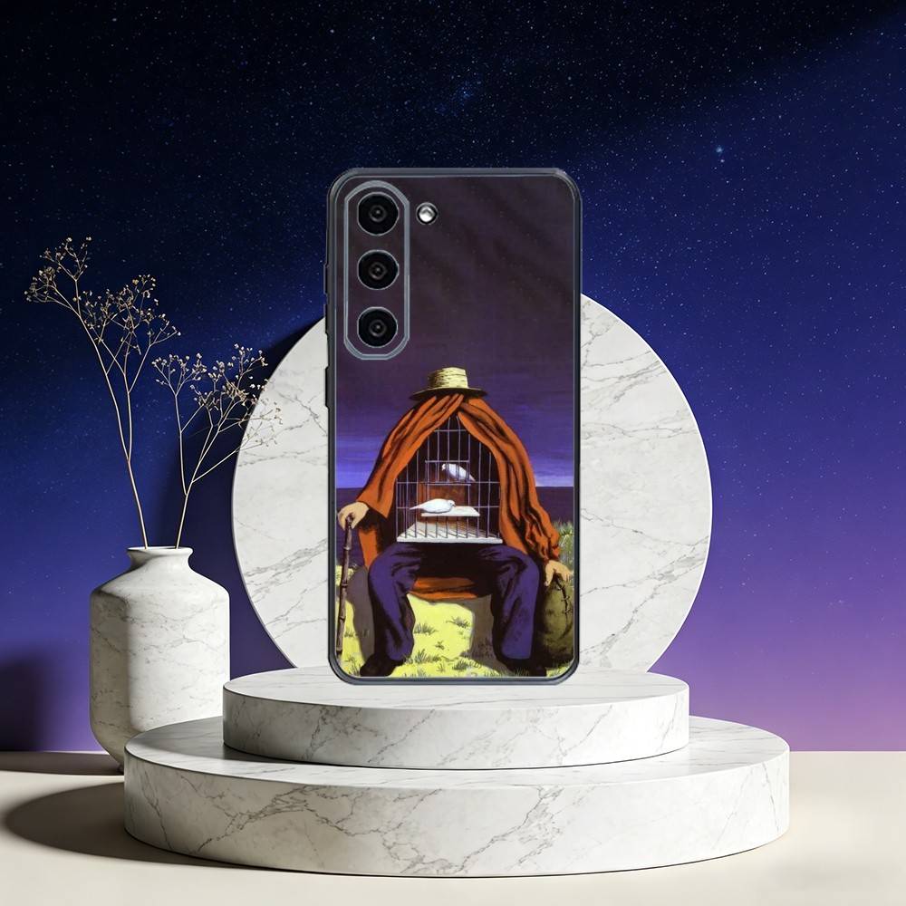 

R-Rene M-Magritte Art Phone Case For Samsung Galaxy A73,A72,A71,A70,A53,A52,A51,Others Soft Black Cover Samsung a71 5g