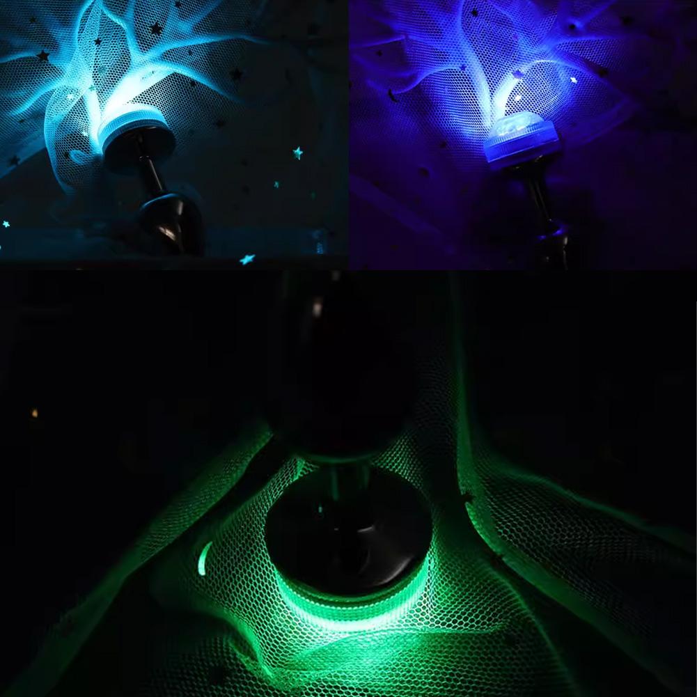 Wireless Remote Control Metal Luminous Anal Plug Prostate Massage Butt Plug with LED Anal Tail Sex Toy Adult Products for Women