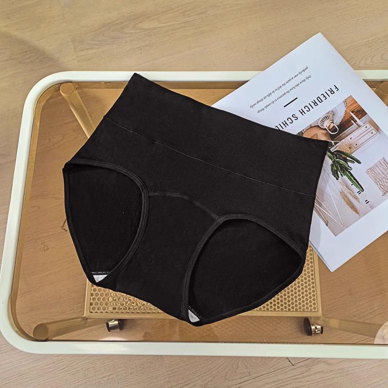 7A Grade Antibacterial Breathable Cotton Women's Plus Size Mid-Rise Triangle Panties