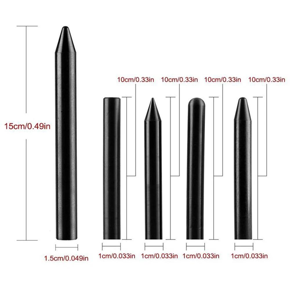 

5 шт. Инструмент для удаления вмятин, набор для ремонта вмятин на автомобиле, белая нейлоновая ручка, ручка для выбивания вмятин чёрный