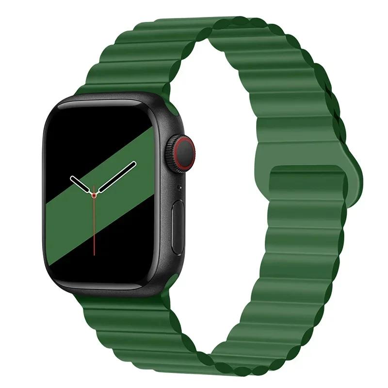 Magnetic Strap For Apple Watch Bands 45mm 38mm 49mm 40mm 42mm 41mm Silicone Sport Bracelet iWatch Series Ultra 9 6 5 7 8 Se 44mm