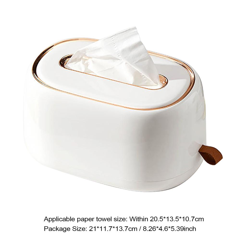 Tissue Box Holder With Spring Desktop Wall mounted Tissue Box Cover Paper Towel Dispenser Paper Extraction Dispenser