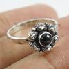 Black Onyx Sterling Silver Ring, Dainty December Birthstone