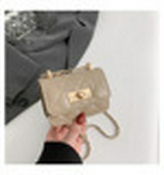 Korean Style Retro Women's Diamond Pattern Chain Crossbody Bag 2025 - Trendy Fashion Casual Small Square Shoulder Bag