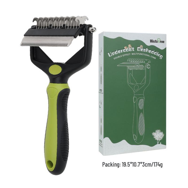 Multifunktionaler Entwirrungskamm für Haustiere für Hunde und Katzen – entfernt lose Haare 