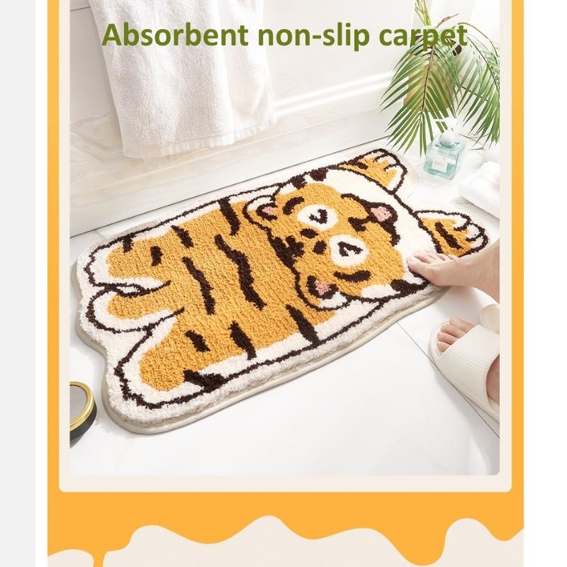

Коврик для ванной комнаты из микрофибры, флокирующийся коврик для ванной комнаты, быстро впитывающий воду, нескользящий ковер для ванной, дверной коврик
