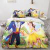 Anime movie Beauty And The Beast Duvet Cover Set,Microfiber Comforter Cover Boys Girls 2pcs Bedding Set Quilt Cover with Zipper