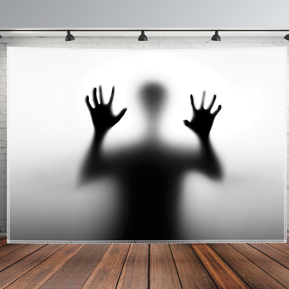 

1pc Extra Large Size Black and White Shadow Silhouette Landscape Photo Tapestry Polyester Aesthetic HD Print Wall Hanging 74x94cm(29x37in)