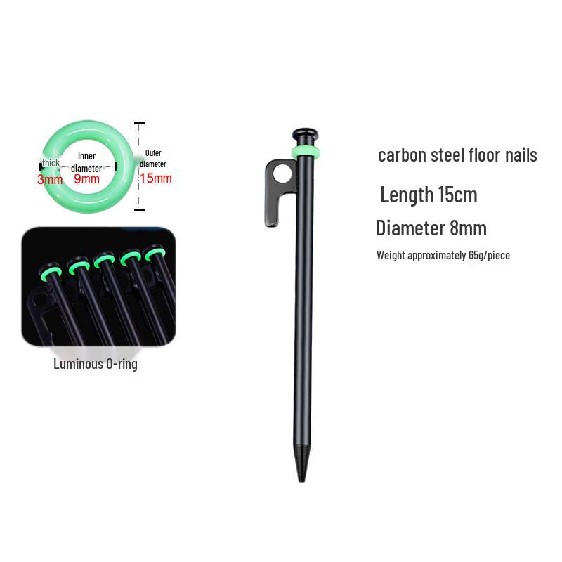 Outdoor Luminous Tent Pegs with Silicone Rings