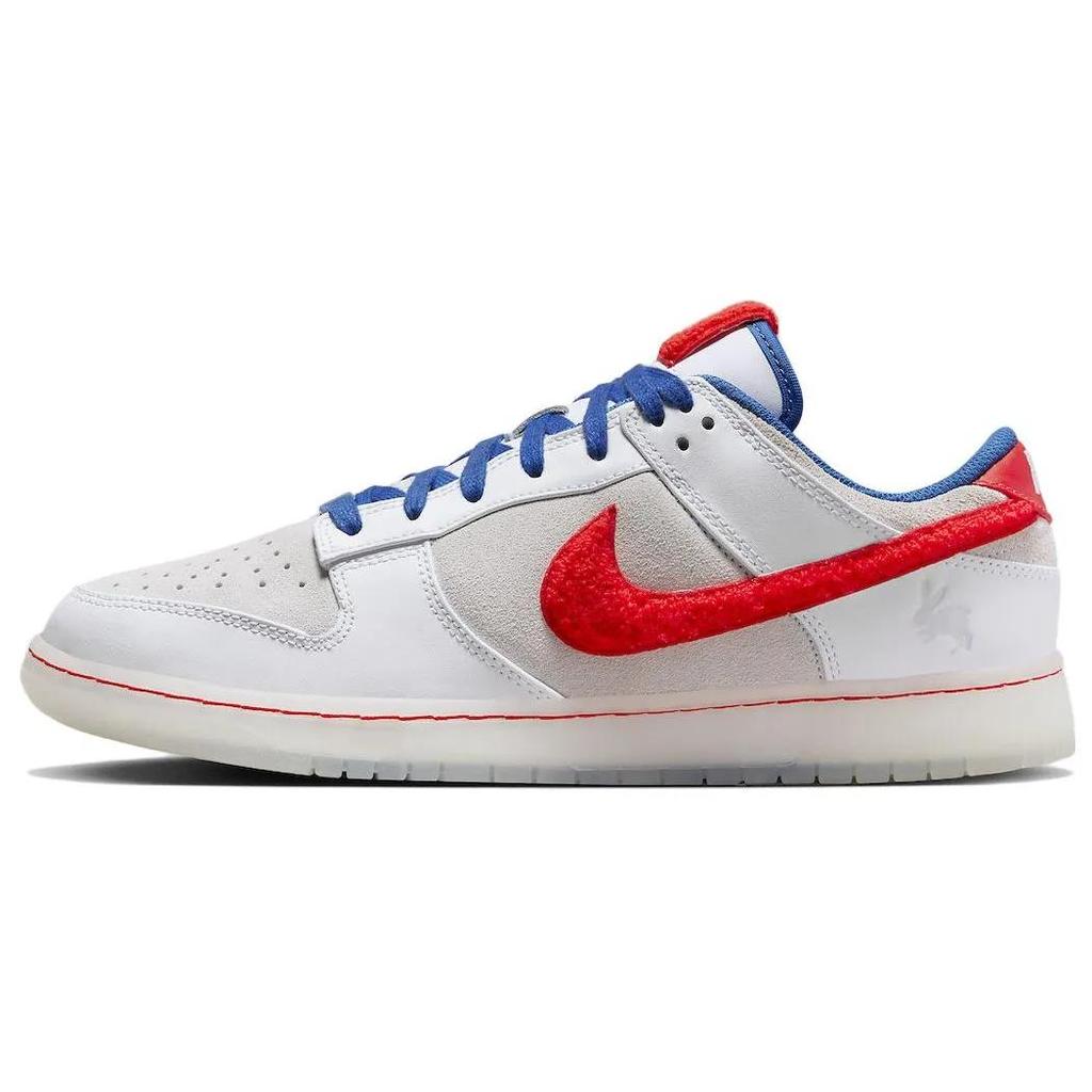 Nike Dunk Low 'Year of the Rabbit - White Rabbit Candy' (Unisex) White / Crimson / Varsity Royal / Sail Skate Shoes FD4203 161
