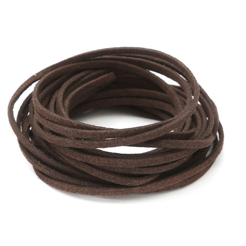 4 Meters Long 3mm Wide Korean Fleece Rope Deerskin Strap Suede Gift Box Decorative Ribbon Imitation Leather Rope DIY Jewelry