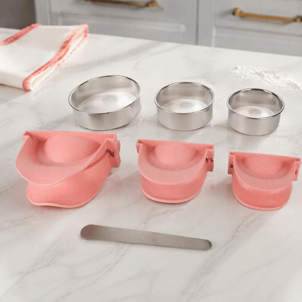 Plastic Stainless Steel Dumpling Press Mold Set Dumpling Skin Press Set Kitchen Tool