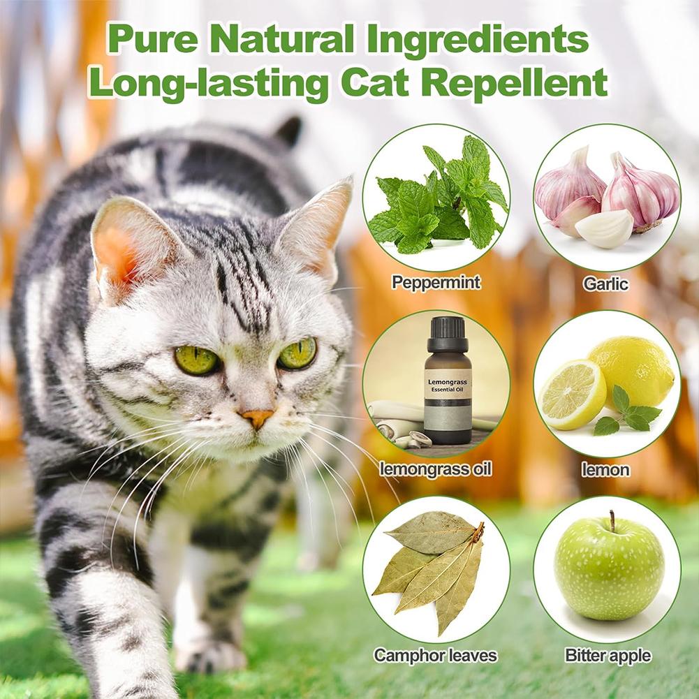 12pcs Cat Deterrent Outdoor Indoor Natural Peppermint Oil Cat Deterrent Ball Dog Repellent Keep Cats Off Lawn Yard Garden