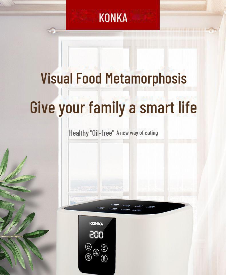 8L Large-Capacity Multifunctional Oil-Free Smokeless Electric Air Fryer for Home