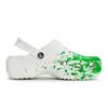 Crocs Classic clog 811 Made in Harmony Live Special Shoe Box Fluid Splash Ink Comfort Hole Shoes Women's White Green