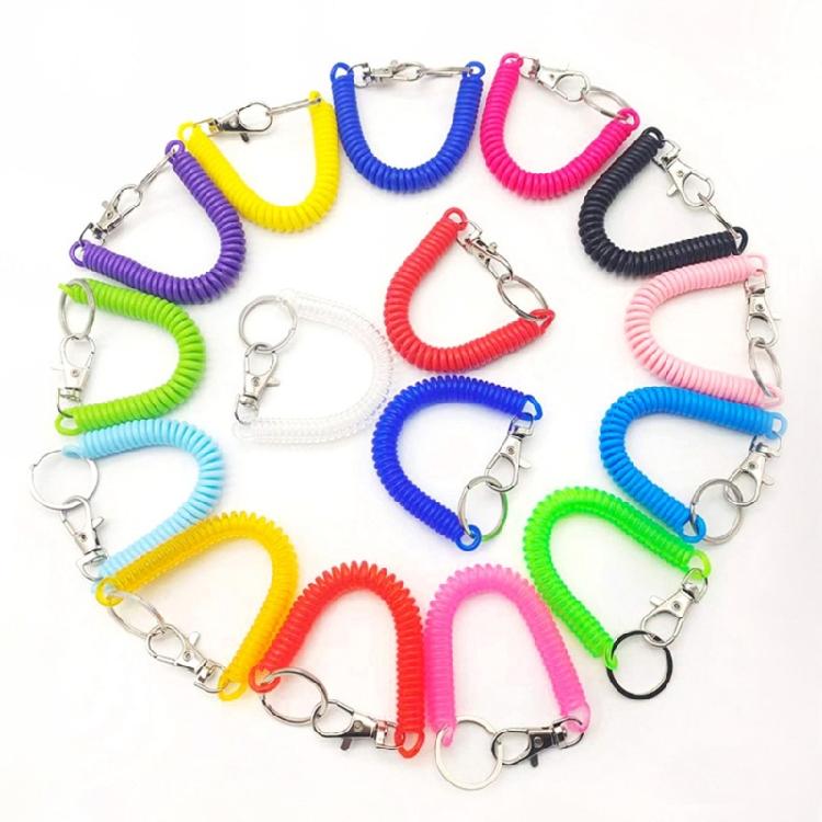 Portable Coil Springs Keychain Handmade Bag Ornament Gym Key Holder Hanging Ornament Suitable for Party Everyday Use