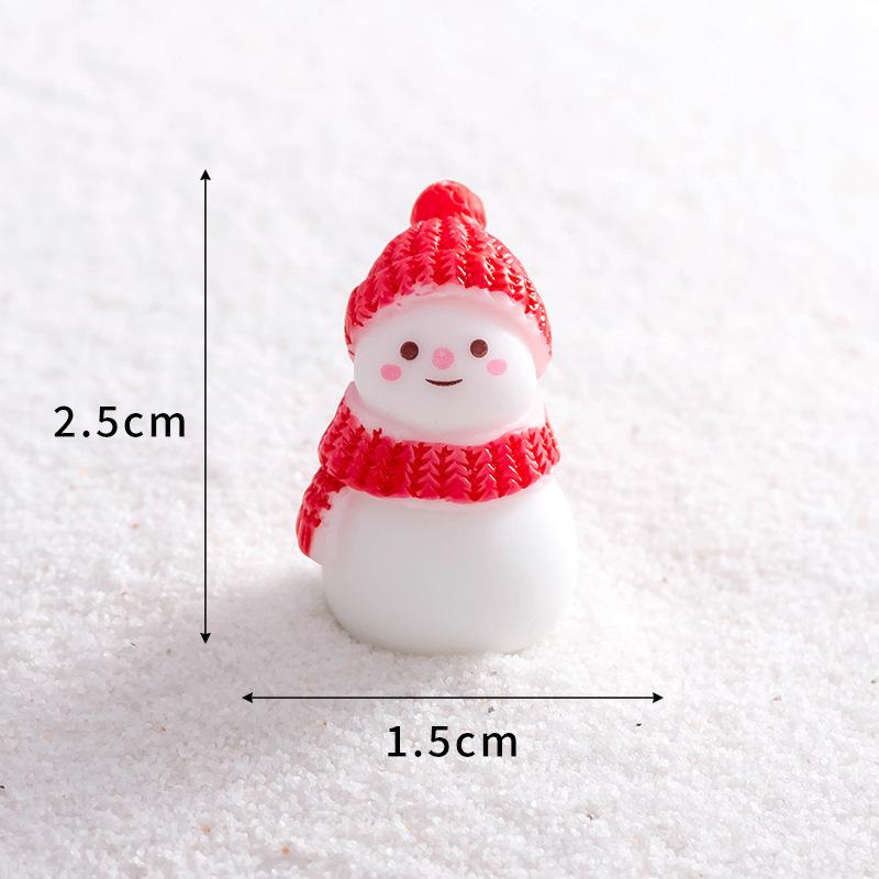 Santa Snowman Ornament Accessories Micro Landscape Christmas Gift Snowmobile Elk Resin Ornaments