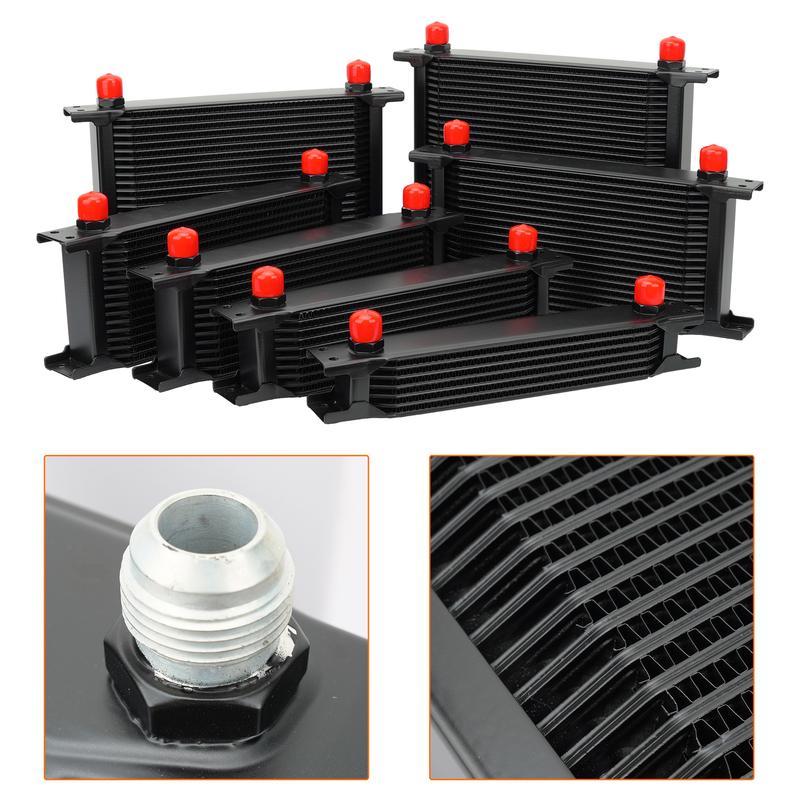 Oil Cooler AN10 Universal British Engine Transmission Oil Cooler Cooling System Aluminum 7/10/13/16/19/25/30 Rows Oil Radiator