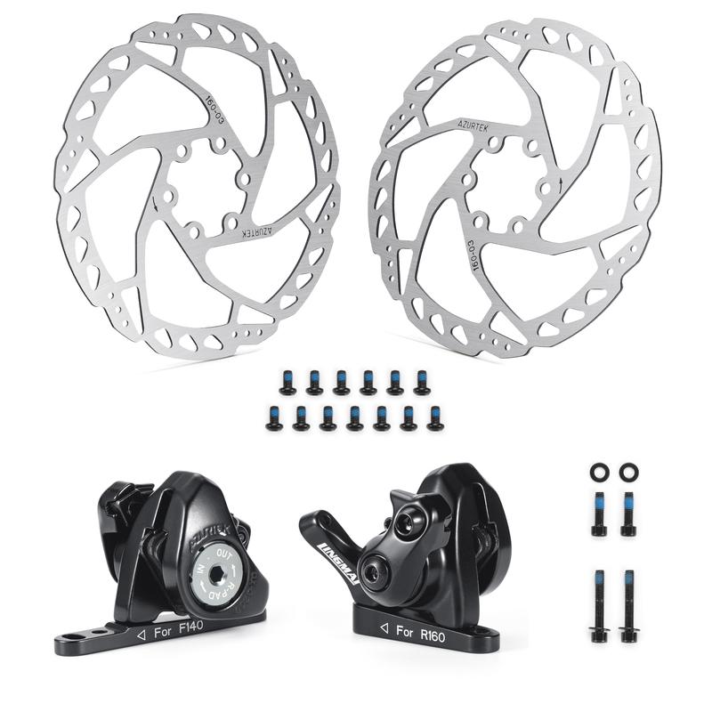 LINGMAI Rennrad Scheibenbremse Flat-Mount Direct Mount Mechanisch Drahtzug Scheibenbremse Vorne Hinten 160 mm Fahrradteile